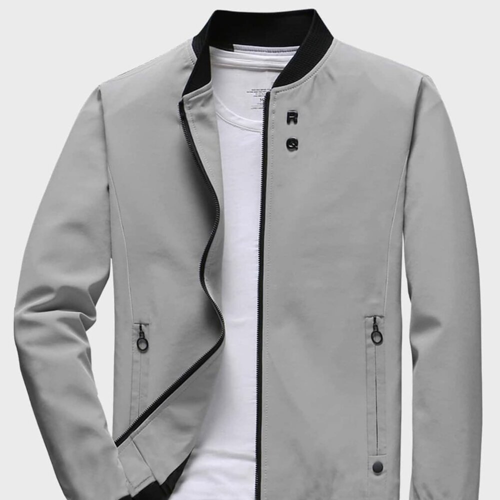 Manfinity Mode Men 1pc Zip Up Bomber Jacket